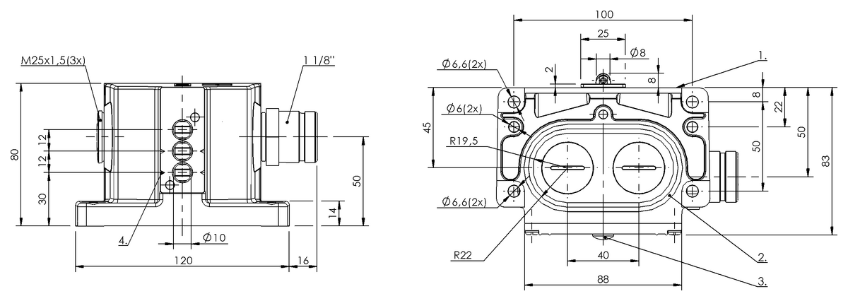 Mechanical multiple position limit switches with safety switch positions
