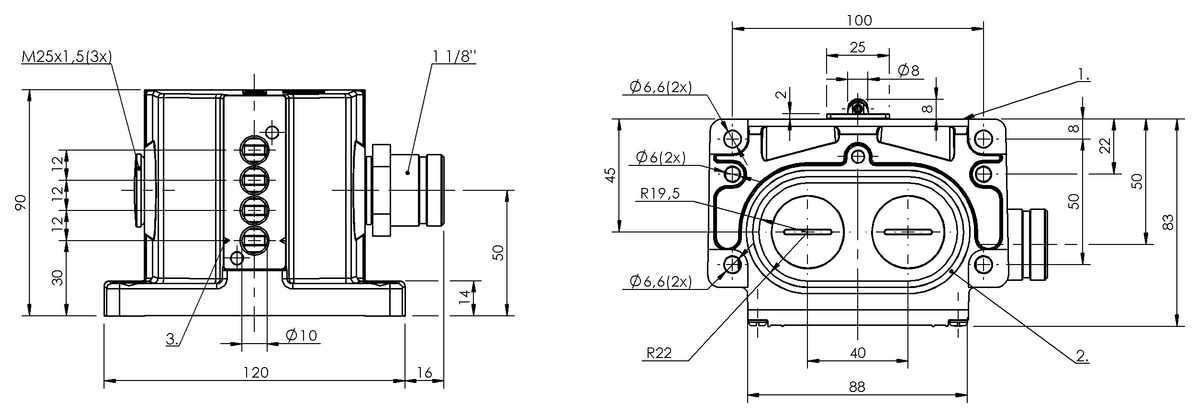 Mechanical multiple position limit switches with safety switch positions