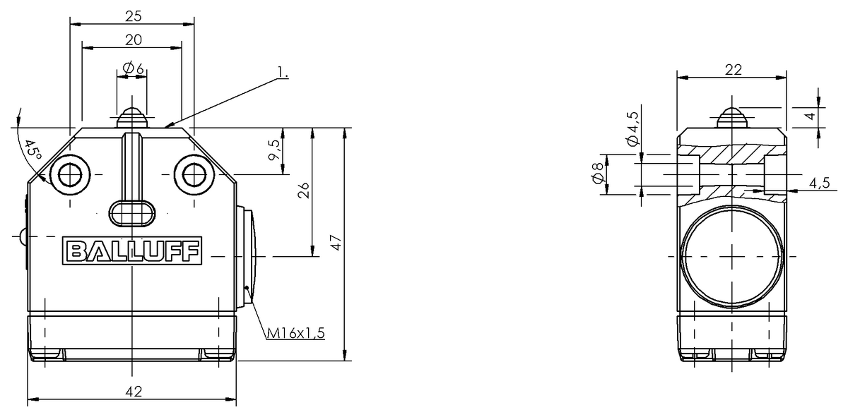 Mechanical single position limit switches