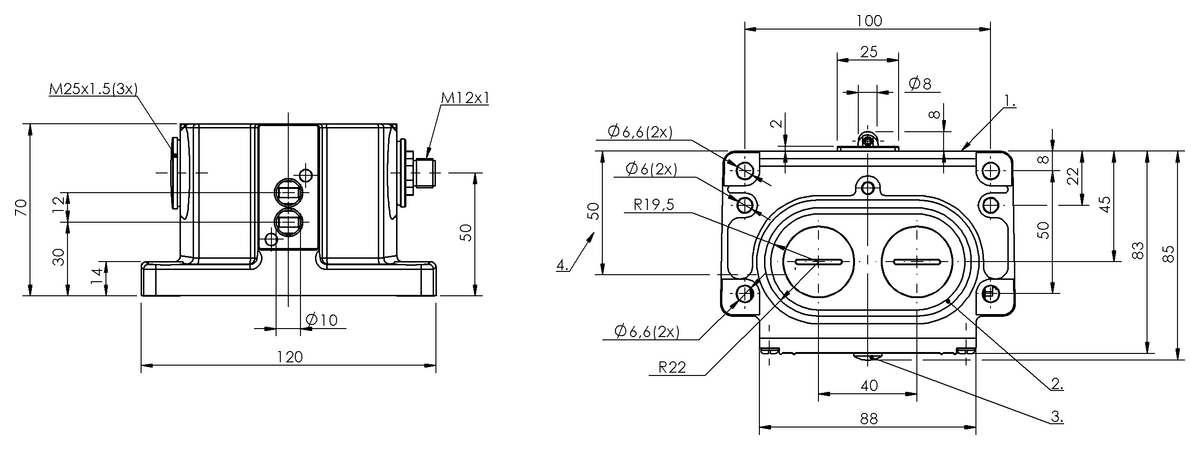 Mechanical multiple position limit switches