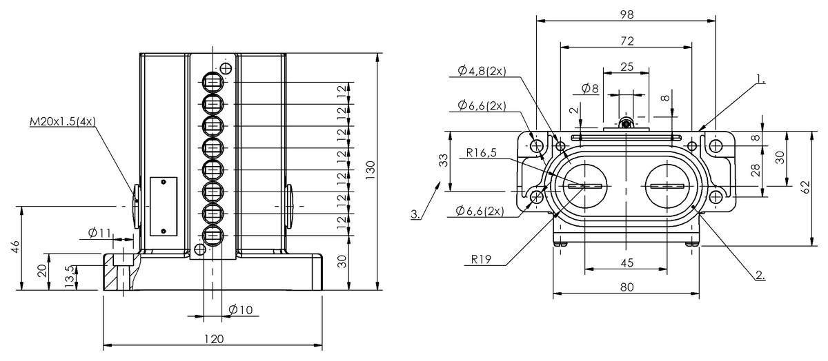 Mechanical multiple position limit switches