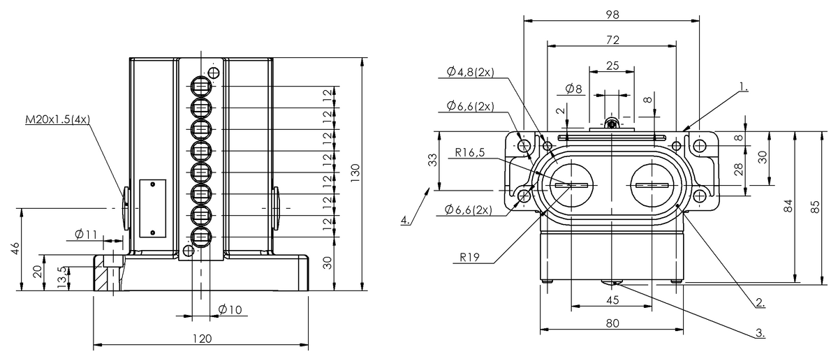 Mechanical multiple position limit switches
