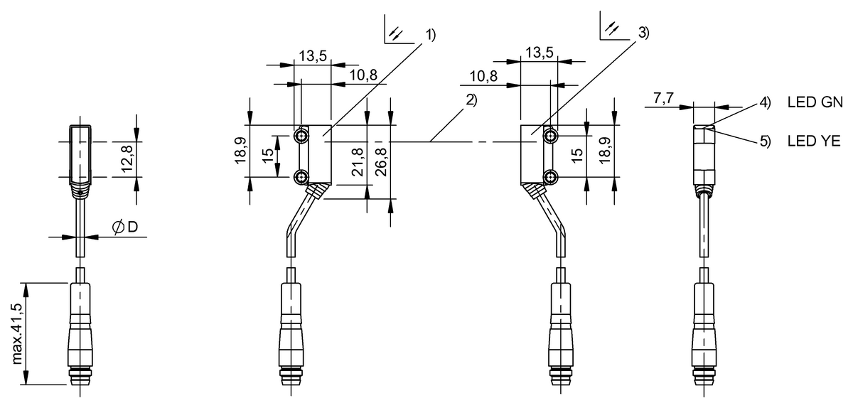 Through-beam sensors