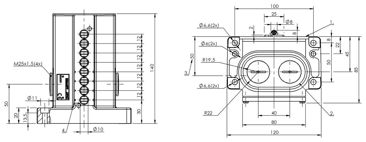 Mechanical multiple position limit switches with safety switch positions