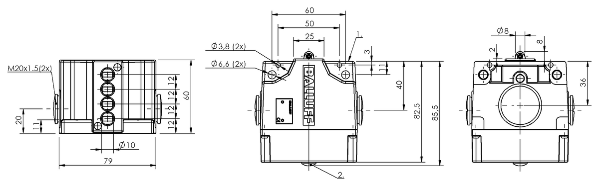 Mechanical multiple position limit switches