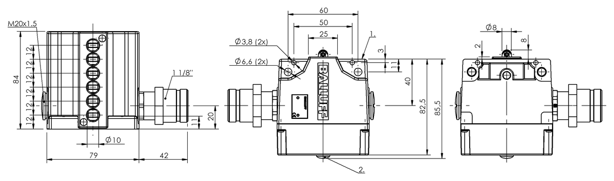 Mechanical multiple position limit switches