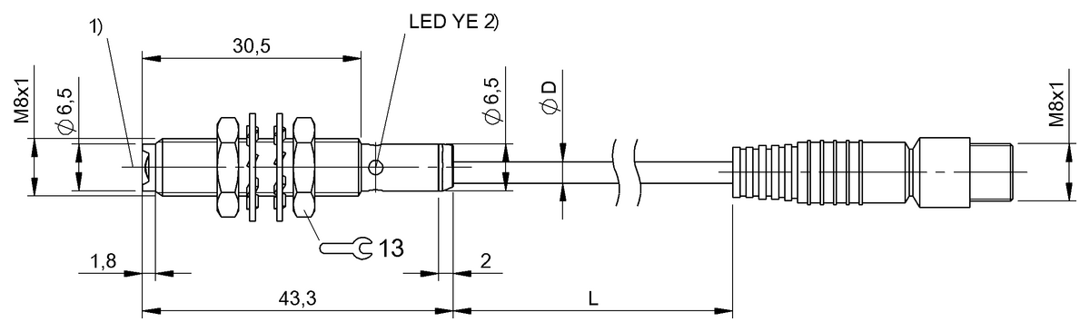 Diffuse sensor with background suppression