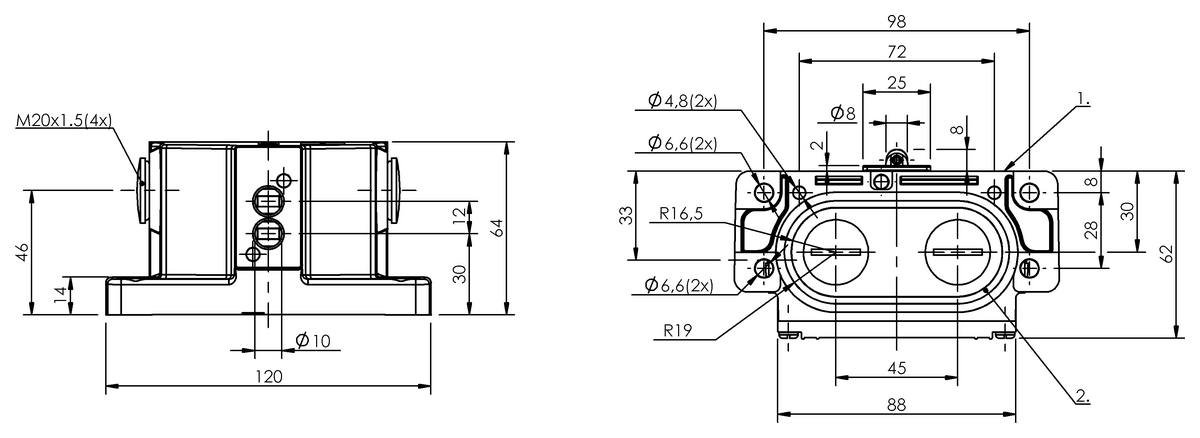 Mechanical multiple position limit switches