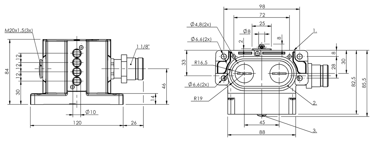 Mechanical multiple position limit switches