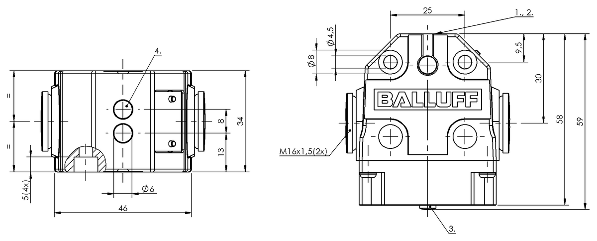 Inductive multiple position limit switches