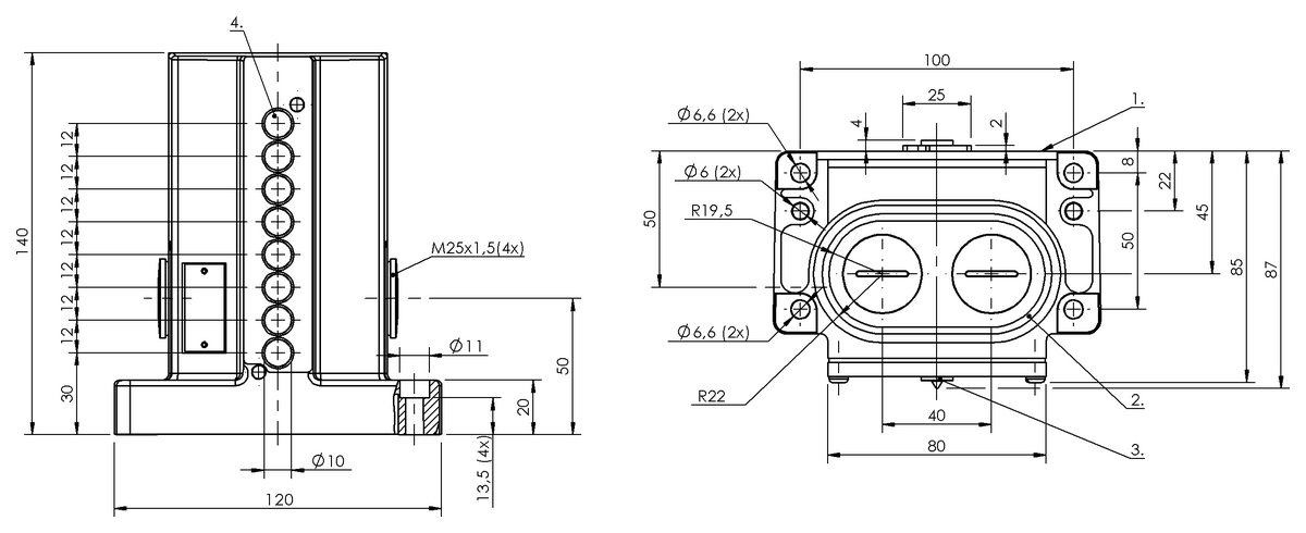 Inductive multiple position limit switches