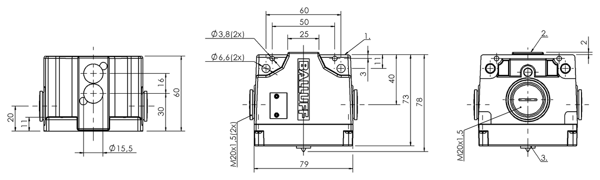 Inductive multiple position limit switches
