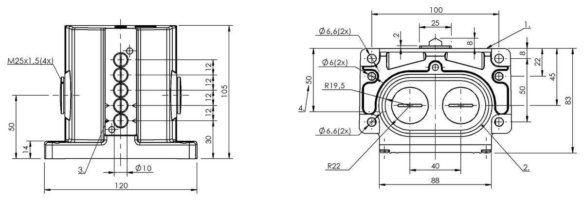Mechanical multiple position limit switches with safety switch positions