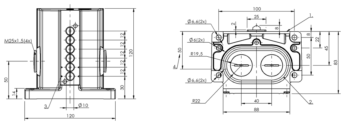Mechanical multiple position limit switches with safety switch positions