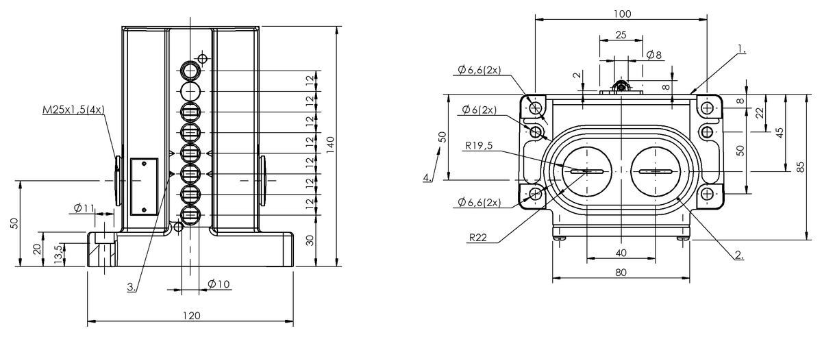 Mechanical multiple position limit switches with safety switch positions