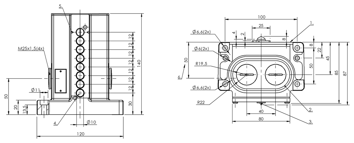 Mechanical multiple position limit switches with safety switch positions