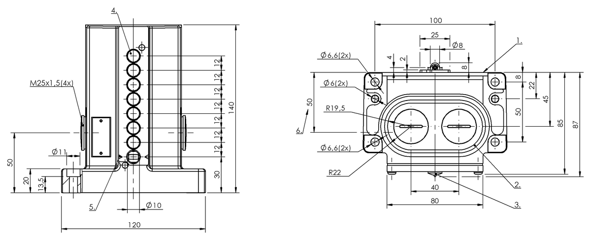 Mechanical multiple position limit switches with safety switch positions