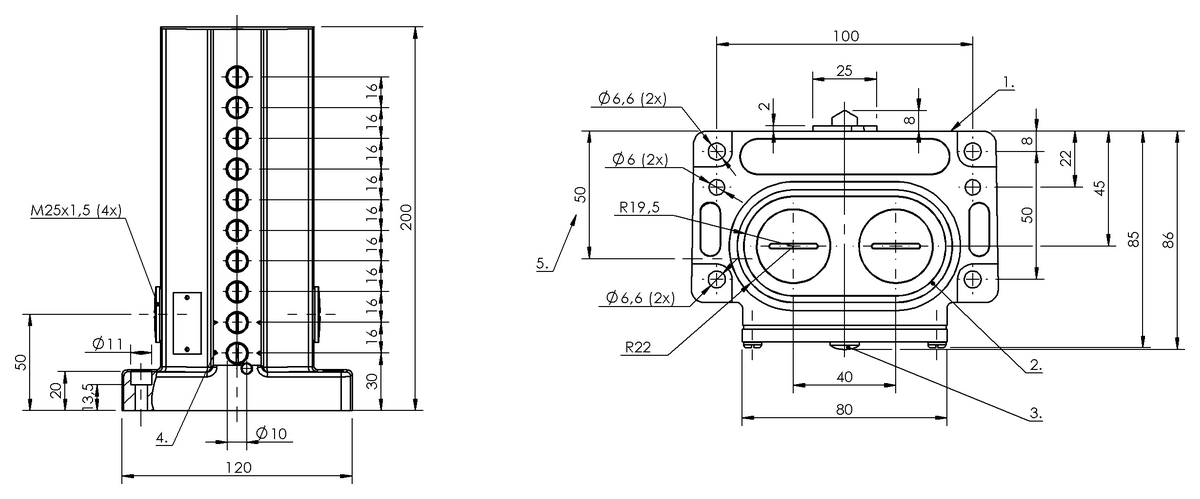 Mechanical multiple position limit switches with safety switch positions