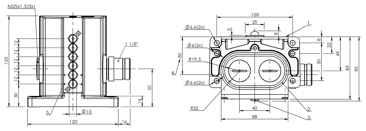 Mechanical multiple position limit switches with safety switch positions