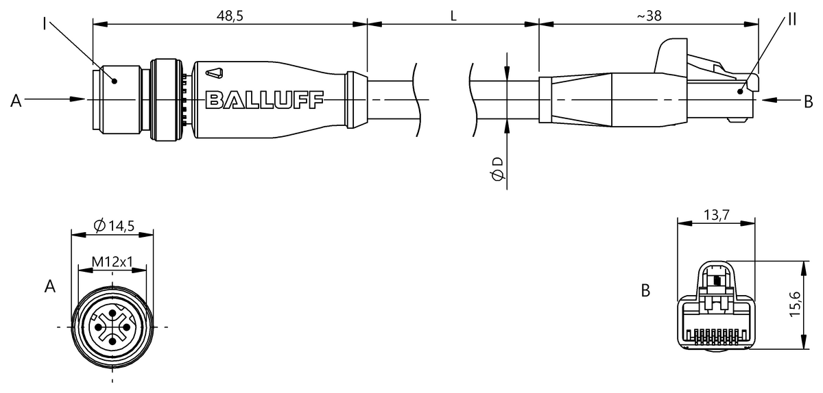 Double-ended cordsets