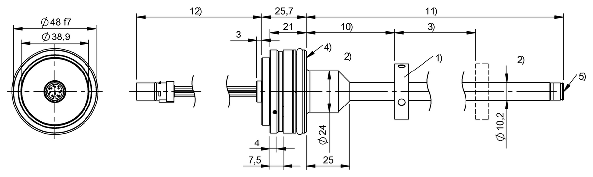 Magnetostrictive linear position sensors in rod design