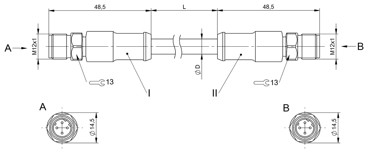 Double-ended cordsets