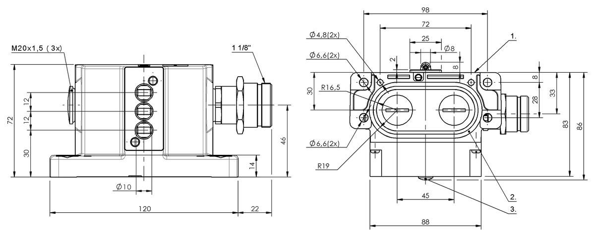 Mechanical multiple position limit switches