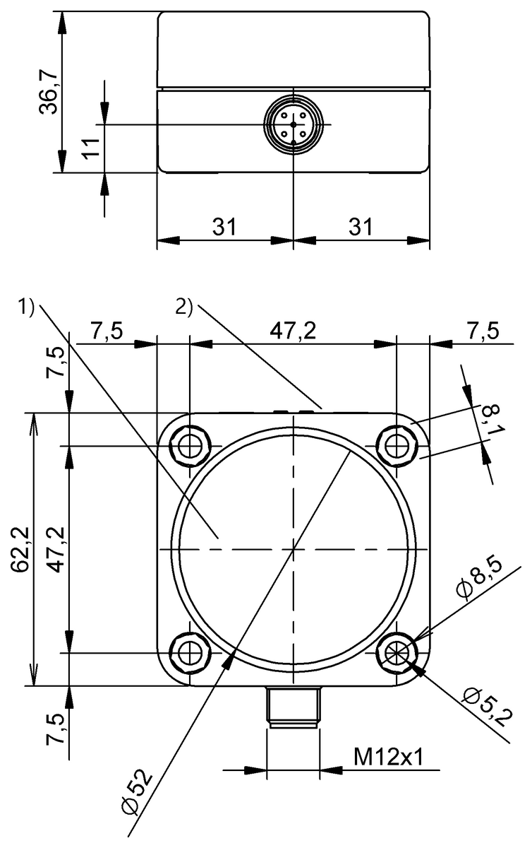 Ultrasonic sensors with analog output or digital output