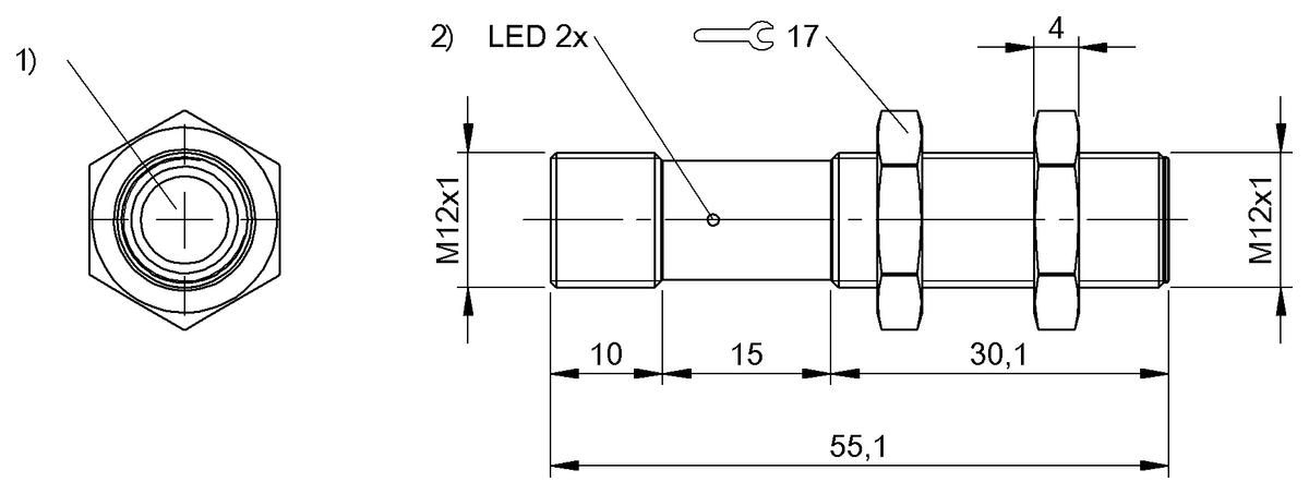 Ultrasonic sensors with analog output or digital output