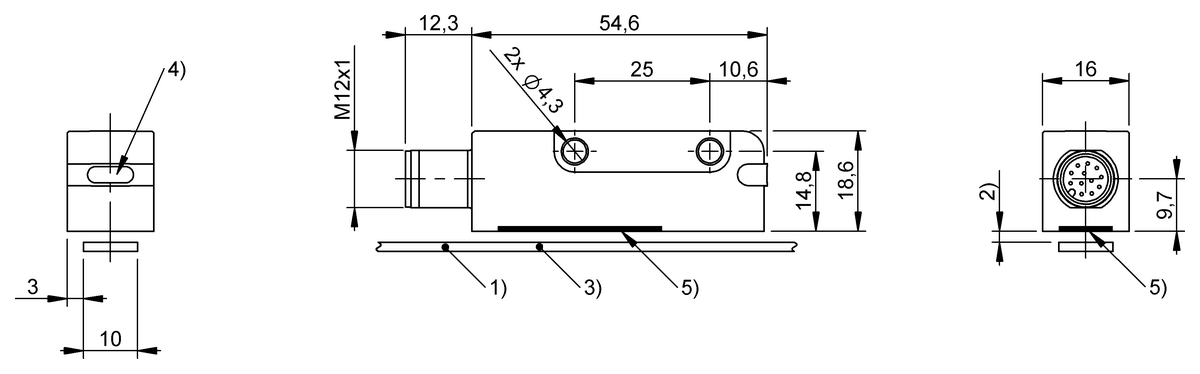 Absolute linear distance measuring system and rotary angle measuring system