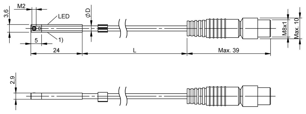 Cylinder sensors for multiple slot shapes