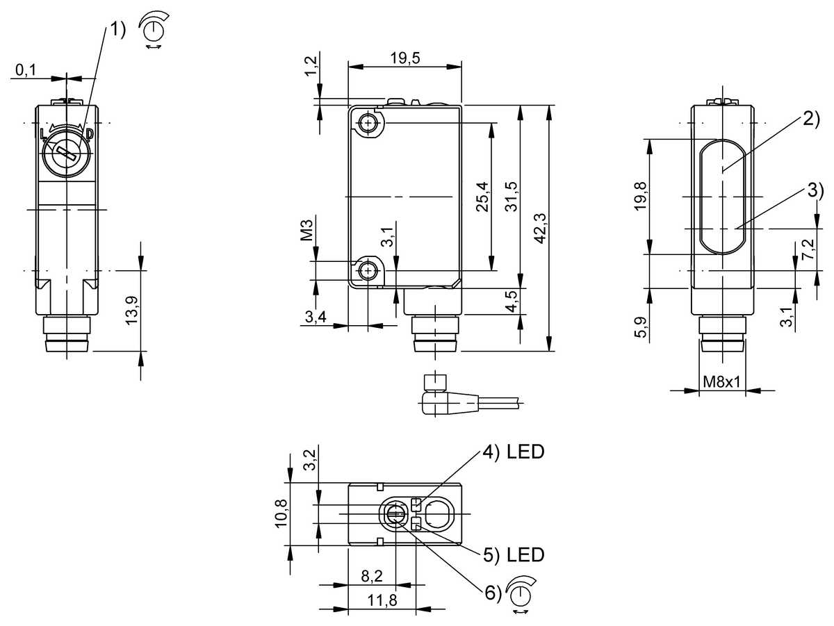 Diffuse sensors