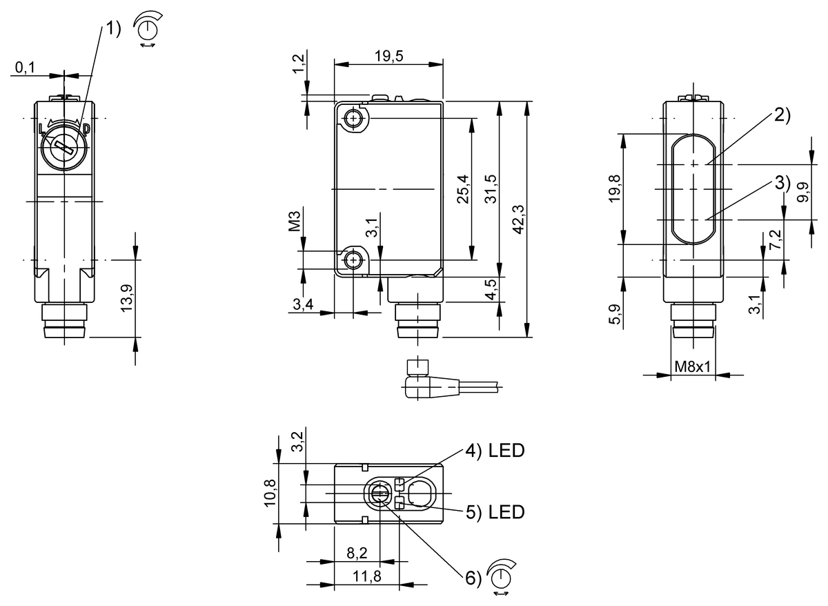 Diffuse sensors