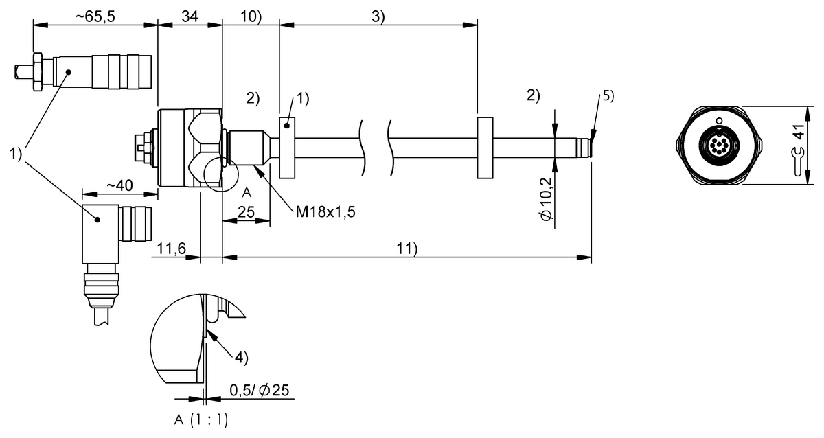 Magnetostrictive linear position sensors in rod design
