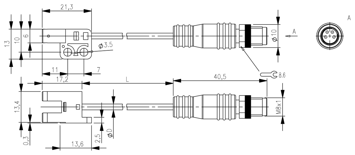 Fork sensors plastic