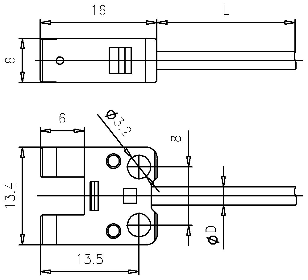 Fork sensors plastic