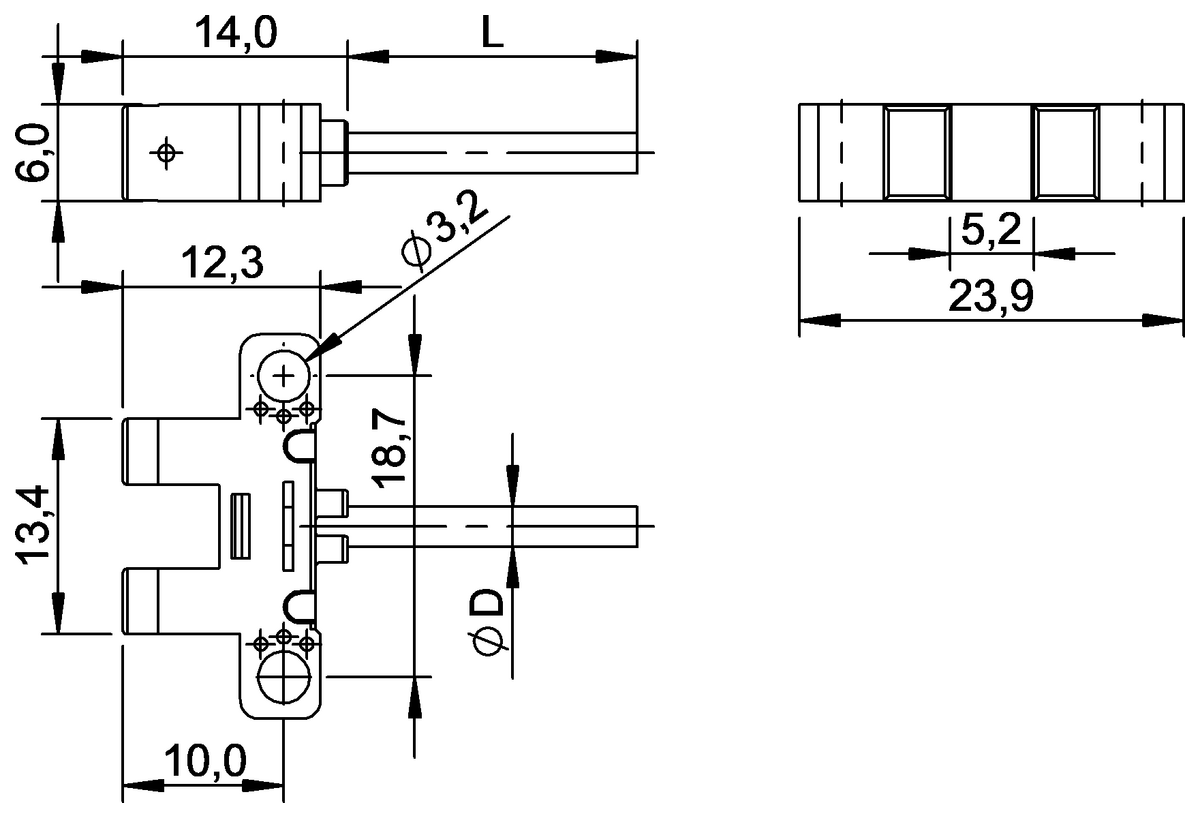 Fork sensors plastic