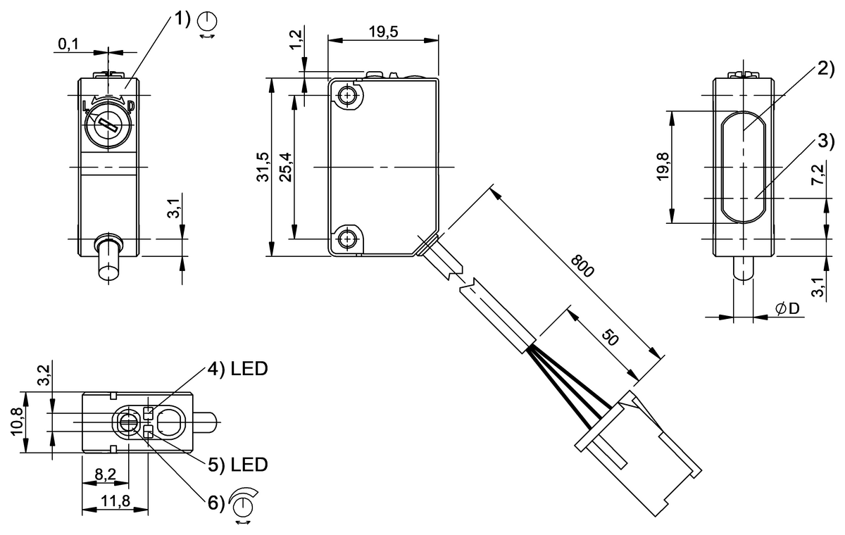 Diffuse sensors