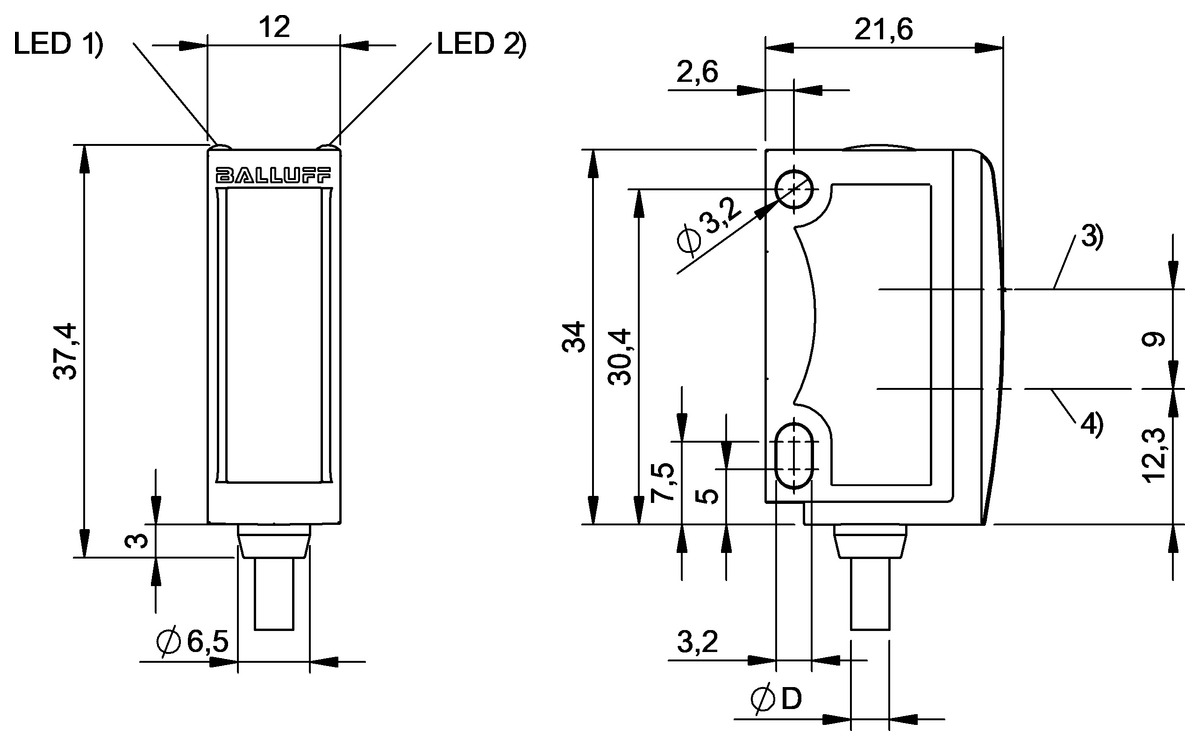 Diffuse sensors