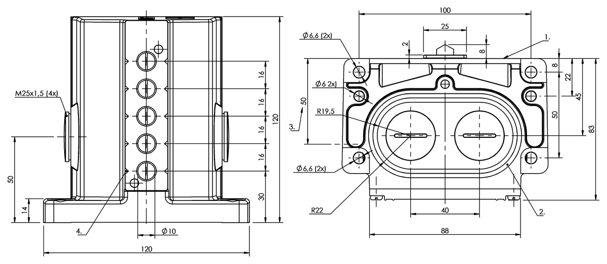 Mechanical multiple position limit switches with safety switch positions