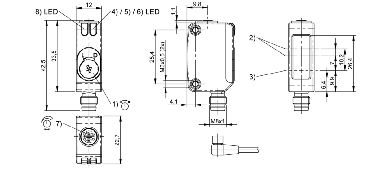 Diffuse sensors