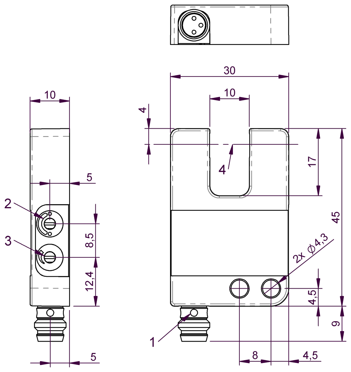 Fork sensors and angle sensors
