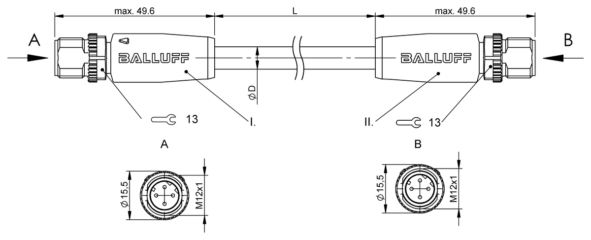 Double-ended cordsets