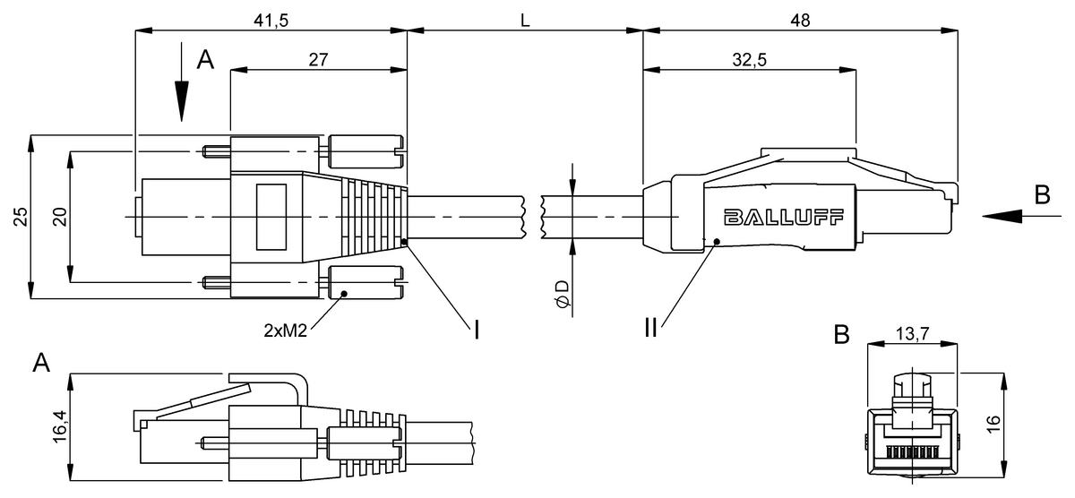 Double-ended cordsets